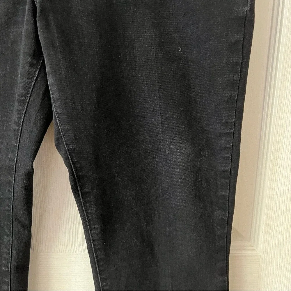Levi's 505 Womens Straight Leg Black Mid-Rise Ankle Cropped Jean Pants Size: 6